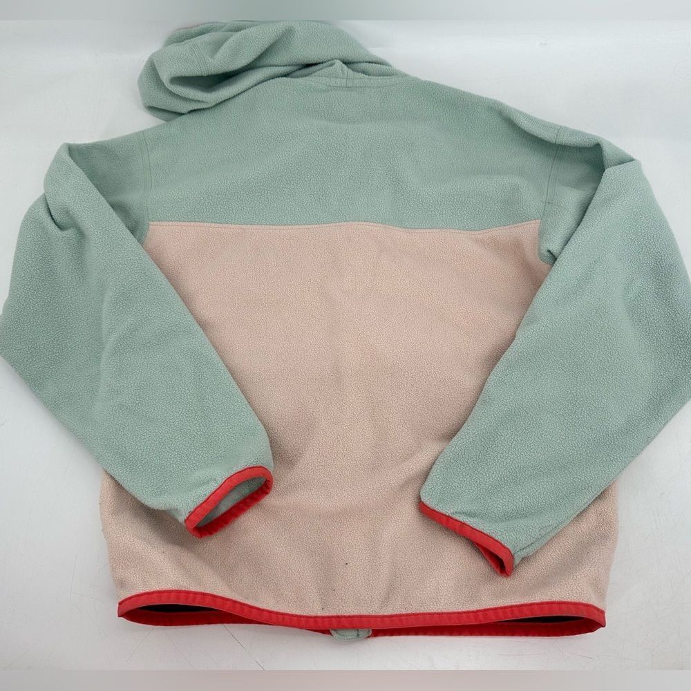 FLAWED Patagonia Kids' Two-Tone Fleece Hoodie Size Girls L 12 - Picture 6 of 11